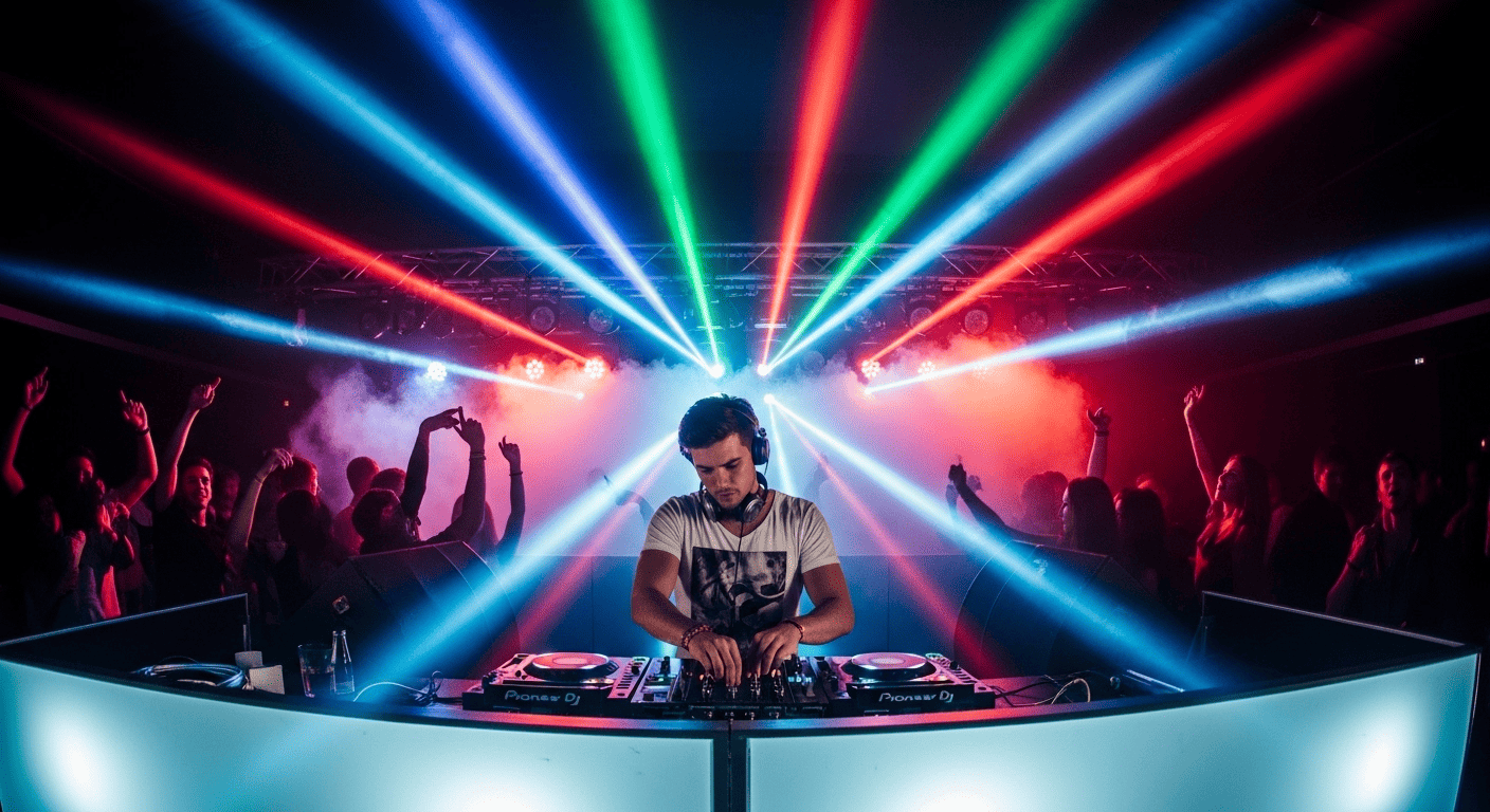 Dynamic club lights and DJ